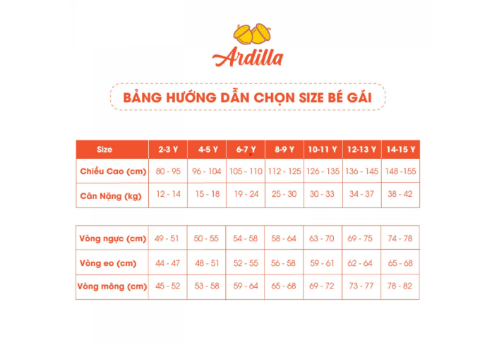 Xu hướng thời trang 2026 - hướng dẫn chọn size cho bé gái