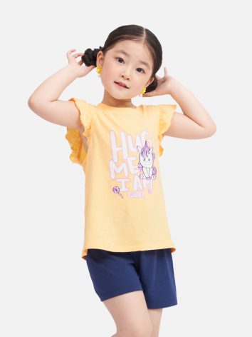 Bộ ba lỗ bé gái cotton ARDILLA KB5400BBL in hình ngựa pony